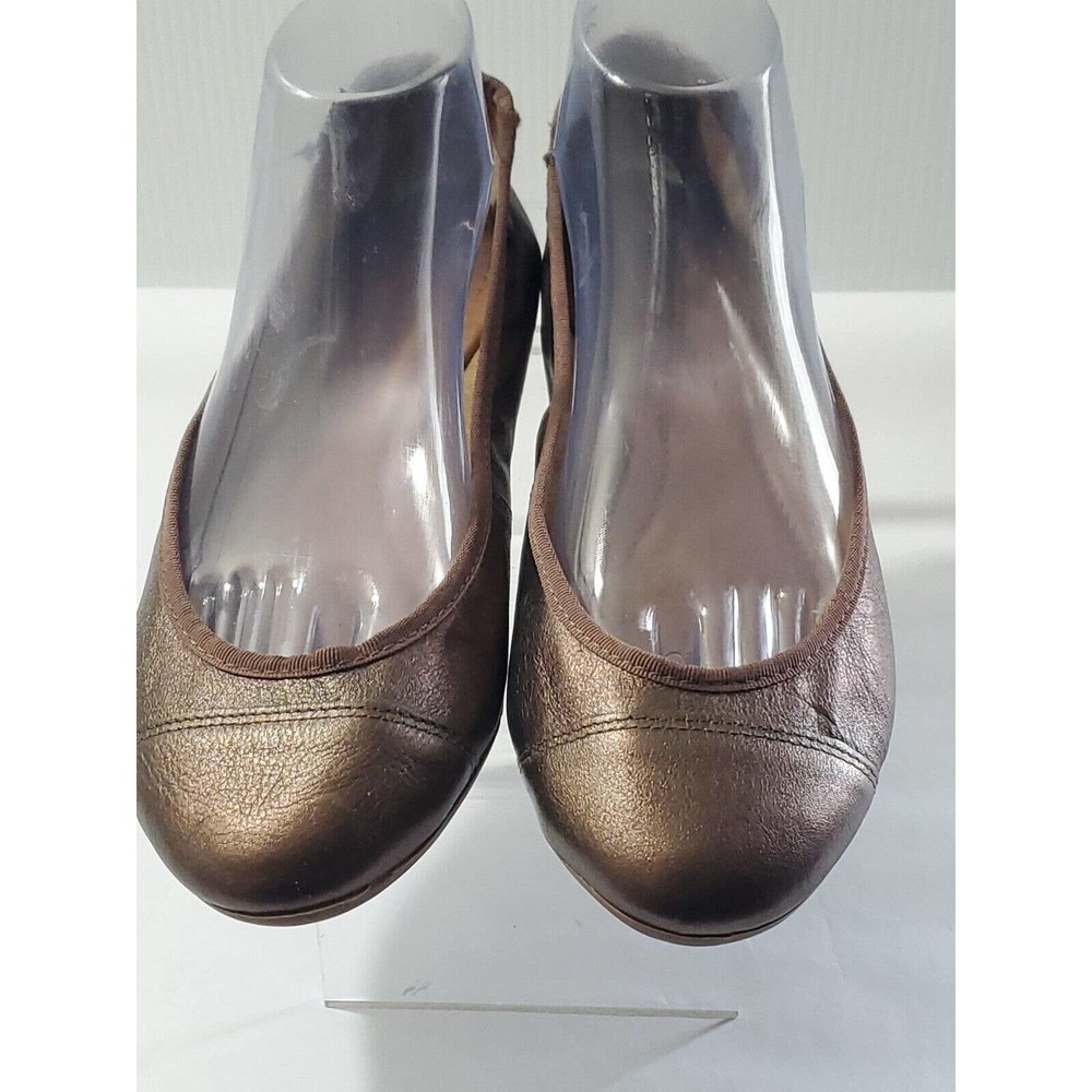 Corso Como Women's Slip On Flats Shoes Size 9.5 Frosted Brown Leather Round Toe - Picture 2 of 9